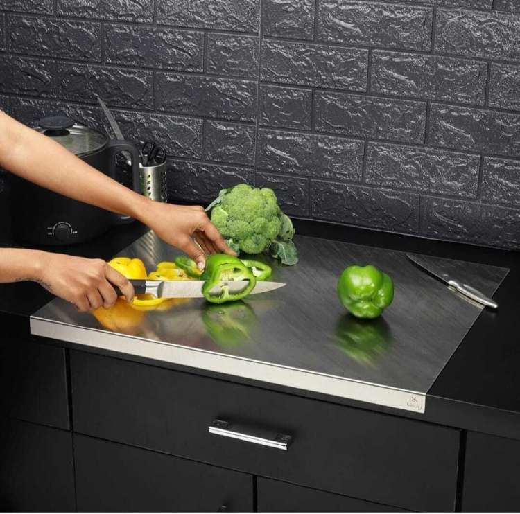 Stainless Steel Vegetable Cutting Board, Counter Top Chopping Board, Counter Top Kneading and Cutting Board Stainless Steel Vegetable Cutting Board, Counter Top Chopping Board, Counter Top Kneading and Cutting Board